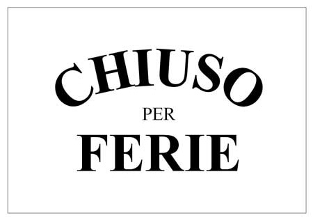 Chiuso per ferie