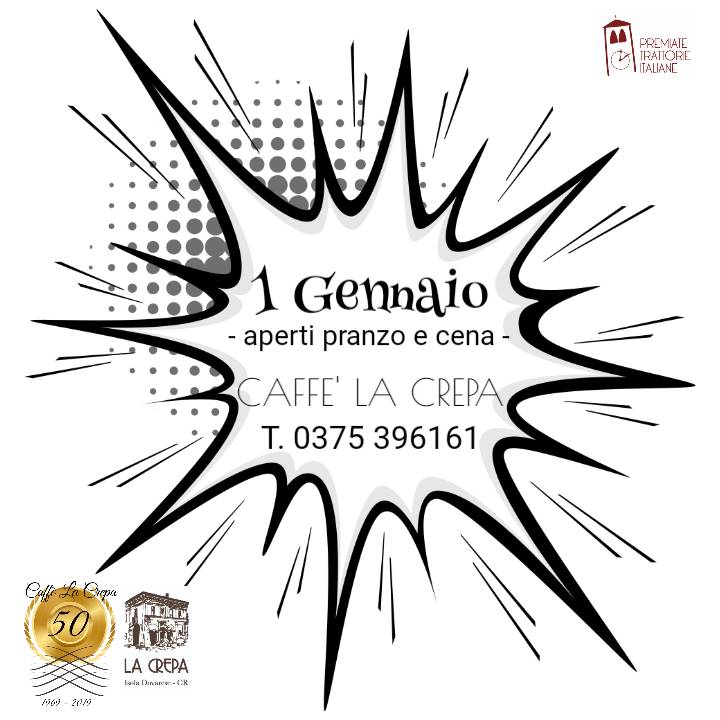 Buon Anno 2020 Caffe La Crepa APERTO ORARI